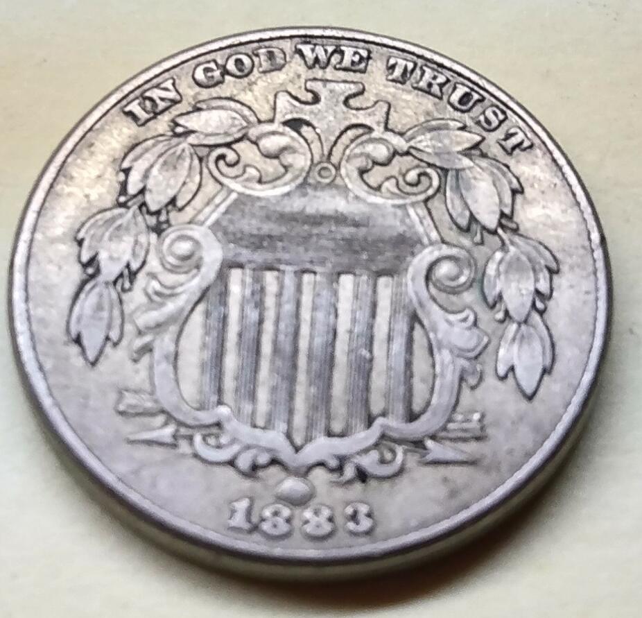 1883-Shield-Nickel---Slightly-Overweight